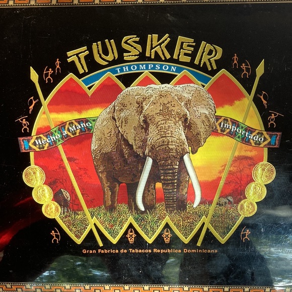 Vintage Tusker Cigar Humidor - Picture 2 of 7